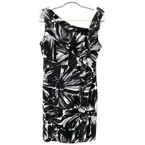 Connected Apparel Sz 14 Floral Fitted Cocktail Dress Chiffon Embellishment NWT